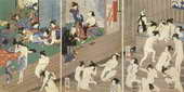Japoniškos pirties procedūros pavaizduotos daugelyje meno kūrinių